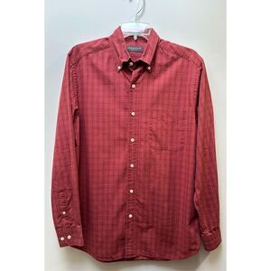 Lyle & Scott men’s red long sleeve one pocket button shirt size Medium #26-0683